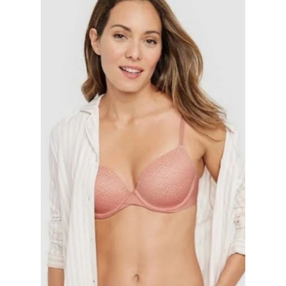 Auden The Icon Lightly Lined Full Coverage T-Shirt Bra Pink Size 34A